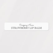 Moderne Lippenbalsem Bedrijfsnaam Ingrediënt Custo Labels (Design 1)