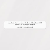 Moderne Lippenbalsem Bedrijfsnaam Ingrediënt Custo Labels (Design 2)