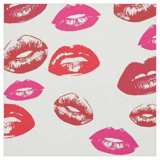 Moderne lippenstift make-up patroon stof (Swatch)