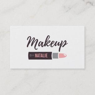 Moderne lippenstift make-up typografie visitekaart visitekaartje