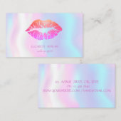 Moderne lips van glitterij, Makeup artiest Hologra Visitekaartje (Voorkant / Achterkant)
