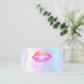 Moderne lips van glitterij, Makeup artiest Hologra Visitekaartje (Staand voorkant)