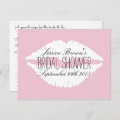 Moderne lips Vrijgezellenfeest Recipe Kaarten (Voorkant / Achterkant)