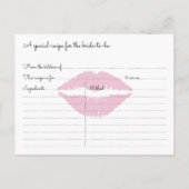 Moderne lips Vrijgezellenfeest Recipe Kaarten (Achterkant)