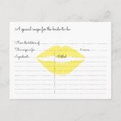 Moderne lips Vrijgezellenfeest Recipe Kaarten (Achterkant)