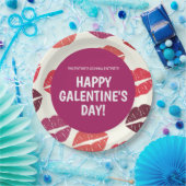 Moderne lipstick Galentine's Day Paper-borden Papieren Bordje (Feest)