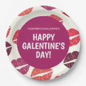 Moderne lipstick Galentine's Day Paper-borden Papieren Bordje (Voorkant)