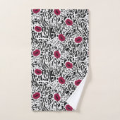 Moderne lipstick Lips B&W Patroon Bad Handdoek (Handdoek)