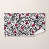 Moderne lipstick Lips B&W Patroon Bad Handdoek (Handdoek)