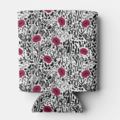 Moderne lipstick Lips B&W Patroon Blikjeskoeler (Achterkant)