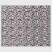 Moderne lipstick Lips B&W Patroon Cadeaupapier (Vlak)