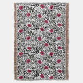 Moderne lipstick Lips B&W Patroon Deken (Voorkant Verticaal)