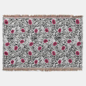 Moderne lipstick Lips B&W Patroon Deken (Voorkant)