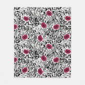 Moderne lipstick Lips B&W Patroon Fleece Deken (Voorkant)