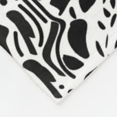 Moderne lipstick Lips B&W Patroon Fleece Deken (Hoek)