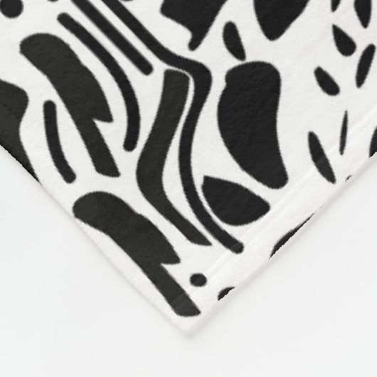 Moderne lipstick Lips B&W Patroon Fleece Deken (Hoek)