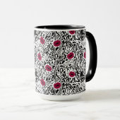 Moderne lipstick Lips B&W Patroon Mok (Voorkant rechts)