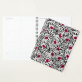 Moderne lipstick Lips B&W Patroon Planner (Display)