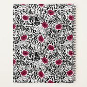 Moderne lipstick Lips B&W Patroon Planner (Achterkant)