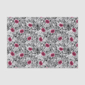 Moderne lipstick Lips B&W Patroon Tissuepapier (Voorkant)