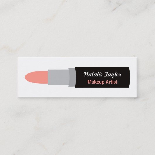 Moderne lipstick Makeup Artistische Visitekaartjes (Voorkant)