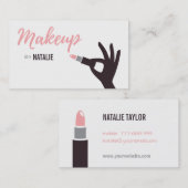 Moderne lipstick Makeup Artistische Visitekaartjes (Voorkant / Achterkant)