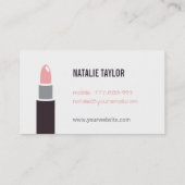 Moderne lipstick Makeup Artistische Visitekaartjes (Achterkant)