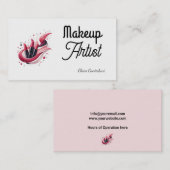 Moderne Lipstick Swoosh make-up artiest Visitekaartje (Voorkant / Achterkant)