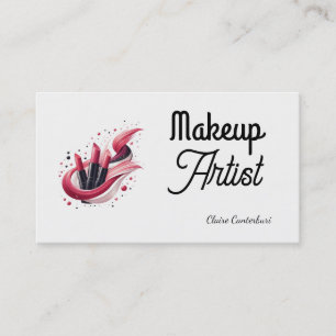 Moderne Lipstick Swoosh make-up artiest Visitekaartje