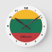 Moderne Litouwse vlag & Litouwse trendy / ontwerp Ronde Klok (Voorkant)