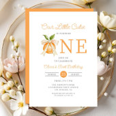 Moderne Little Cutie Sinaasje Citrus 1e Verjaardag Kaart