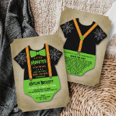 Moderne "Little Monster" boys Halloween Baby showe Kaart