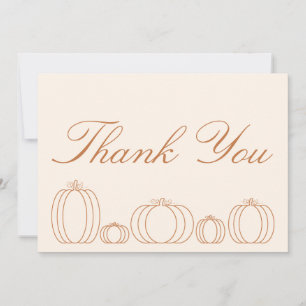 Moderne Little Pumpkin Baby Shower Bedankkaart