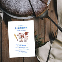 Moderne Little Slugger-honkbal sport baby shower