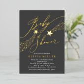 Moderne Little Star Folie Uitnodiging (Staand Voorkant)