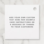 Moderne logo aangepaste kleurenvierkante label (Achterkant)