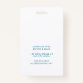 Moderne Logo AC Heat Professional HVAC-medewerker Badge (Achterkant)