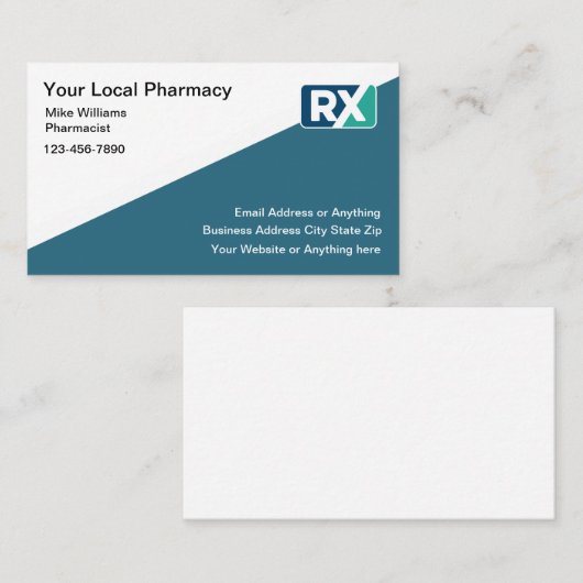 Moderne Logo Apotheek Visitekaartjes (Voorkant / Achterkant)