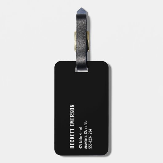 Moderne Logo Bagagelabel (Achterkant verticaal)
