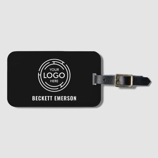 Moderne Logo Bagagelabel (Voorkant (horizontaal))
