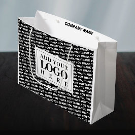 Moderne Logo Bedankt Zwart en Wit Cadeautas