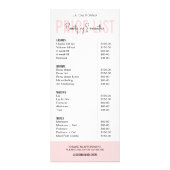 Moderne Logo Blush roze schuine strepen — prijslij Reclamekaart (Voorkant)