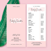 Moderne Logo Blush roze schuine strepen — prijslij Reclamekaart