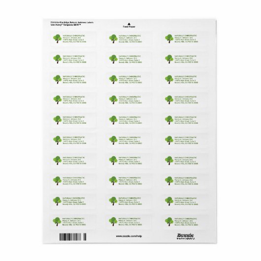 Moderne Logo Chiropractische labels (Full Sheet)