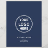 Moderne Logo Corporate Navy Blue Business Flyer (Achterkant)