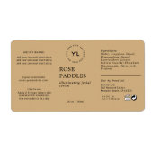 Moderne Logo Cosmetic Fles Label (Voorkant)