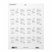 Moderne Logo Cosmetic Fles Label (Full Sheet)