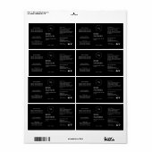 Moderne Logo Cosmetic Fles Label (Full Sheet)