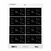 Moderne Logo Cosmetic Fles Label (Full Sheet)