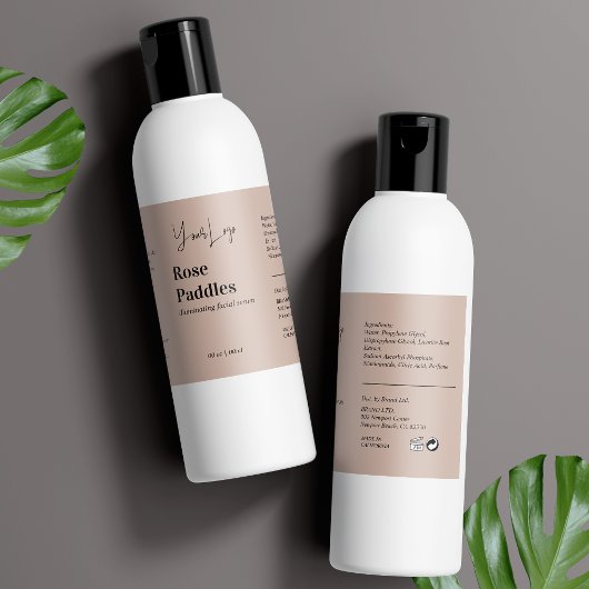 Moderne Logo Cosmetic Fles Label